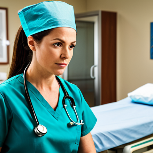 Home 12 Triage Nurse**
"A professional female nurse in a busy emergency room, fully clothed in scrubs, assessing a patient, appropriate content, safe for work, perfect anatomy, correct proportions, focused expression, modern hospital setting, well-lit, professional medical photography, family-friendly, high quality."
**