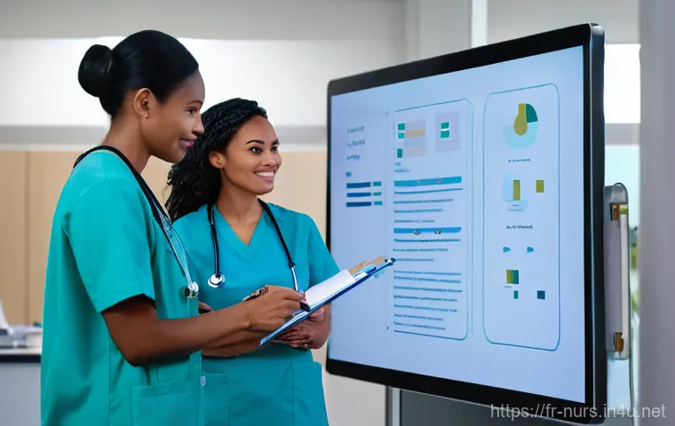 근거 기반 간호 - **Prompt 1: The Informed Caregiver's Dialogue**
"A compassionate female nurse, in her late 30s, ... 근거 기반 간호 - **Prompt 1: The Informed Caregiver's Dialogue**
"A compassionate female nurse, in her late 30s, ...